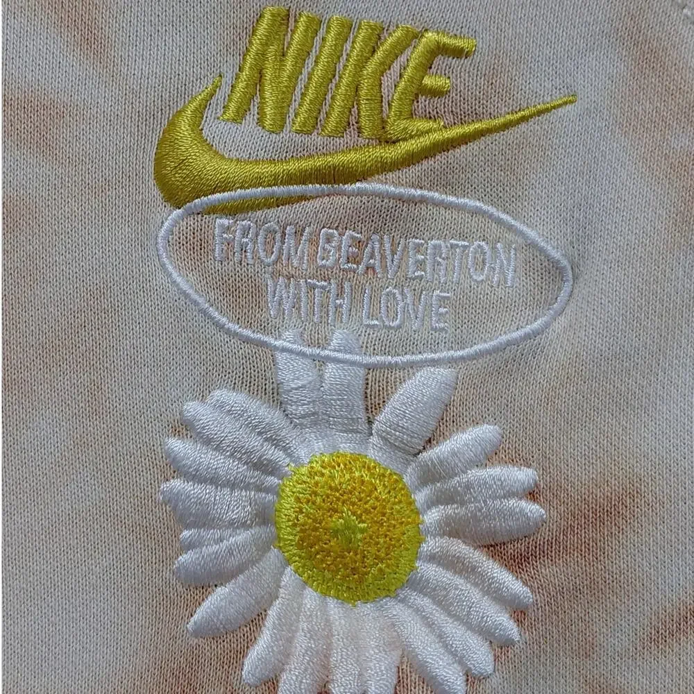 Nike Tie Dye Brown Sweatshirt Long Sleeve Crew Neck Men Size XL